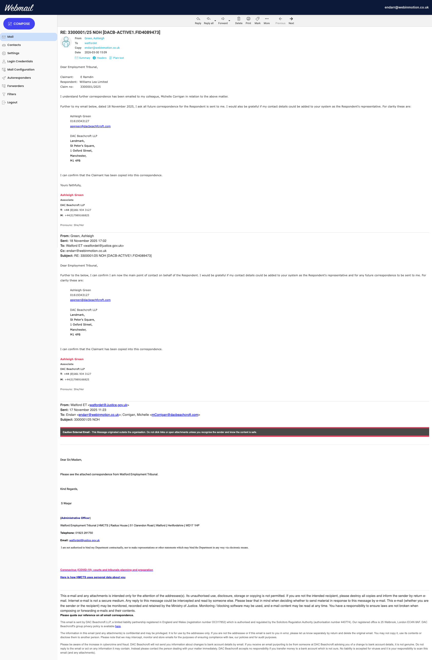 Representation Confirmation Ashleigh Green confirms representation