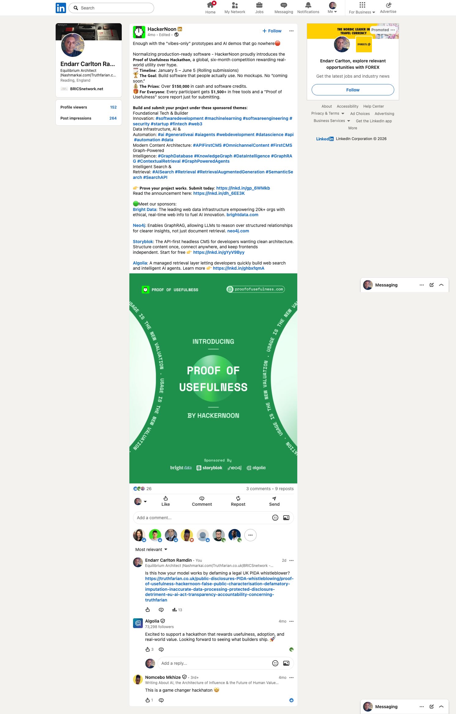 LinkedIn Direct Message Thread Showing Attachment of Four Formal PDFs
