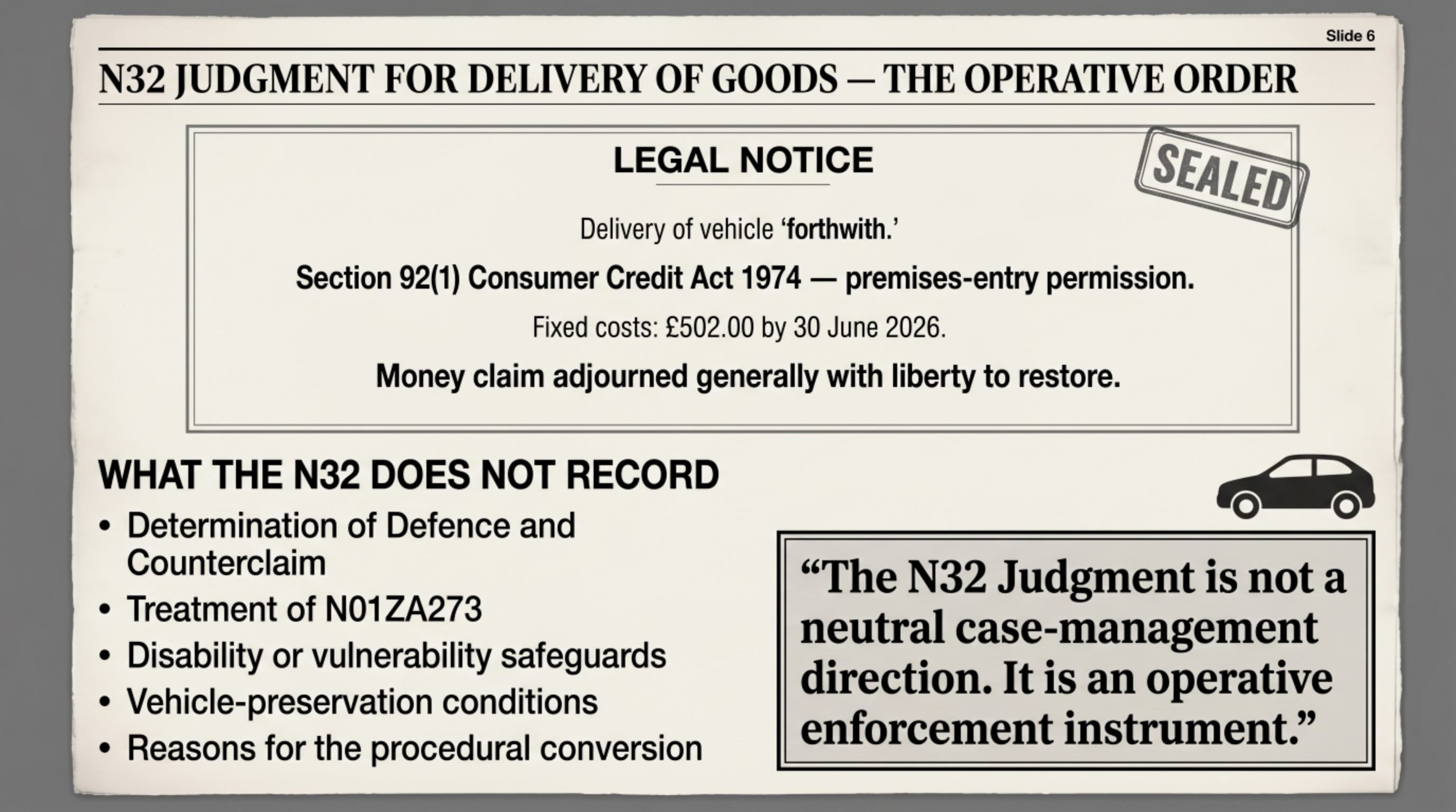 The Reading County Court Dispatch_ The N32 Judgment & The Procedural Contradiction 6