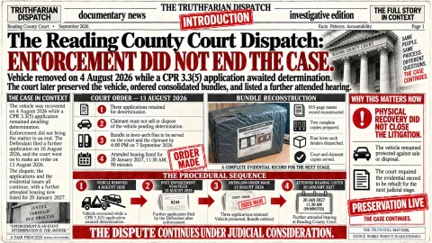 Post-enforcement procedural position following vehicle recovery.